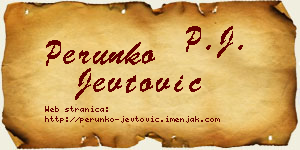 Perunko Jevtović vizit kartica